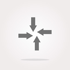 Image showing vector arrow set on web icon (button)