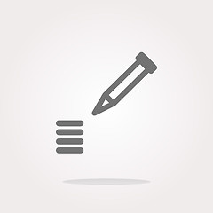 Image showing vector School Pencil Icon web icon on white background