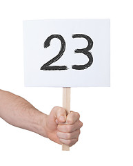 Image showing Sign with a number, 23