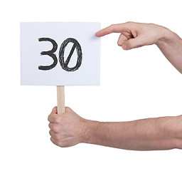 Image showing Sign with a number, 30