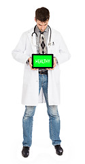 Image showing Doctor holding tablet - Healthy