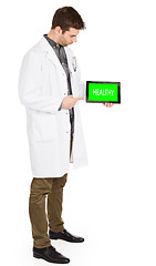 Image showing Doctor holding tablet - Healthy