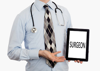 Image showing Doctor holding tablet - Surgeon