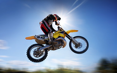 Image showing flying moto