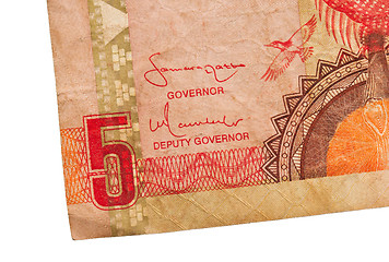 Image showing 5 Gambian dalasi bank note