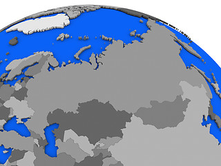 Image showing Russia on political Earth model