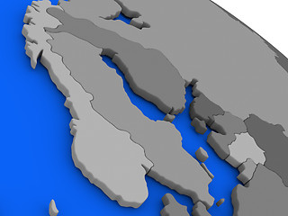 Image showing Scandinavia on political Earth model