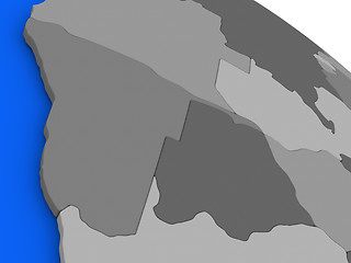 Image showing Namibia and Botswana on political Earth model