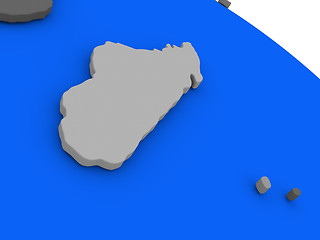 Image showing Madagascar on political Earth model