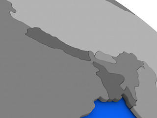 Image showing Nepal and Bhutan on political Earth model