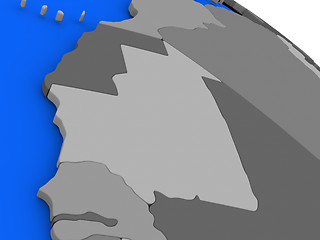 Image showing Mauritania on political Earth model