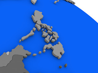 Image showing Philippines on political Earth model