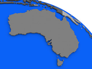 Image showing Australia on political Earth model