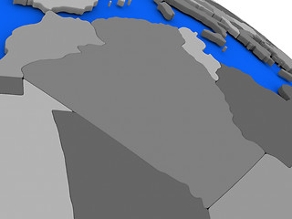 Image showing Algeria on political Earth model