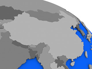 Image showing China on political Earth model