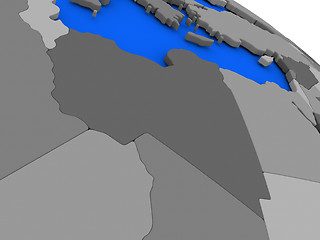 Image showing Libya on political Earth model