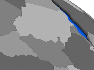 Image showing Sudan and South Sudan on political Earth model