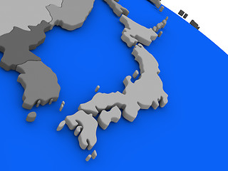 Image showing Japan on political Earth model