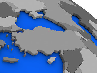 Image showing Turkey on political Earth model