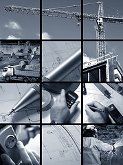 Image showing Collage of Construction ambiance