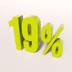 Image showing Percentage sign, 19 percent