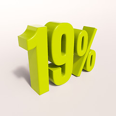 Image showing Percentage sign, 19 percent