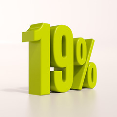 Image showing Percentage sign, 19 percent