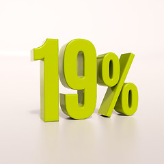 Image showing Percentage sign, 19 percent