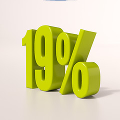 Image showing Percentage sign, 19 percent