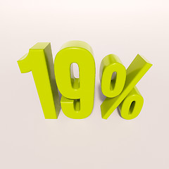 Image showing Percentage sign, 19 percent