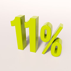 Image showing Percentage sign, 11 percent