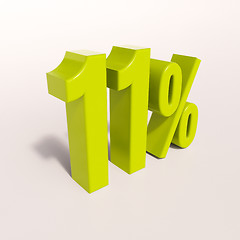 Image showing Percentage sign, 11 percent