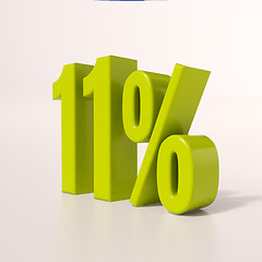 Image showing Percentage sign, 11 percent