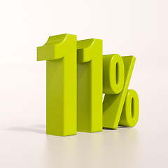 Image showing Percentage sign, 11 percent