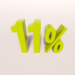 Image showing Percentage sign, 11 percent