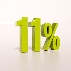 Image showing Percentage sign, 11 percent