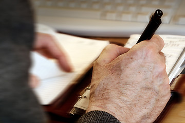 Image showing man writing