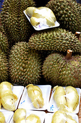 Image showing Durian at the street market