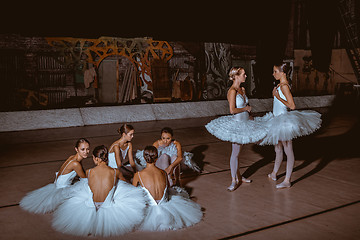 Image showing The seven ballerinas behind the scenes of theater