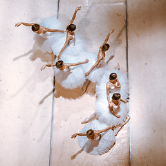 Image showing The seven ballerinas on floor