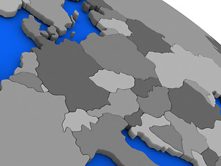 Image showing Central Europe on political Earth model