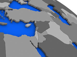 Image showing Middle East on political Earth model