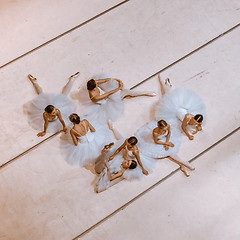 Image showing The seven ballerinas on floor