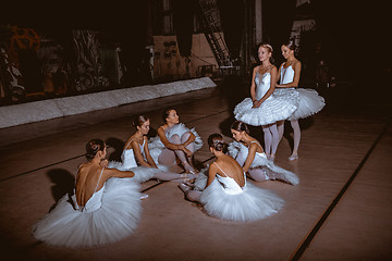 Image showing The seven ballerinas behind the scenes of theater