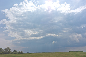 Image showing rainy blue sky
