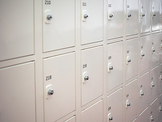 Image showing Many Locker cabinets