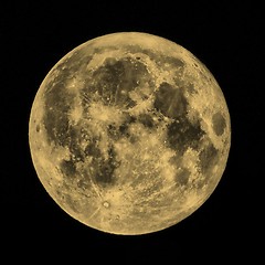 Image showing Full moon sepia