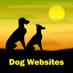 Image showing Dog Websites Shows Pups Grassy And Online