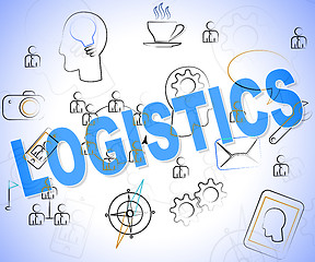 Image showing Logistics Word Indicates Organized Process And Words