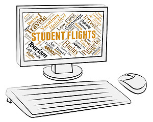 Image showing Student Flights Means Pc Computing And Fly